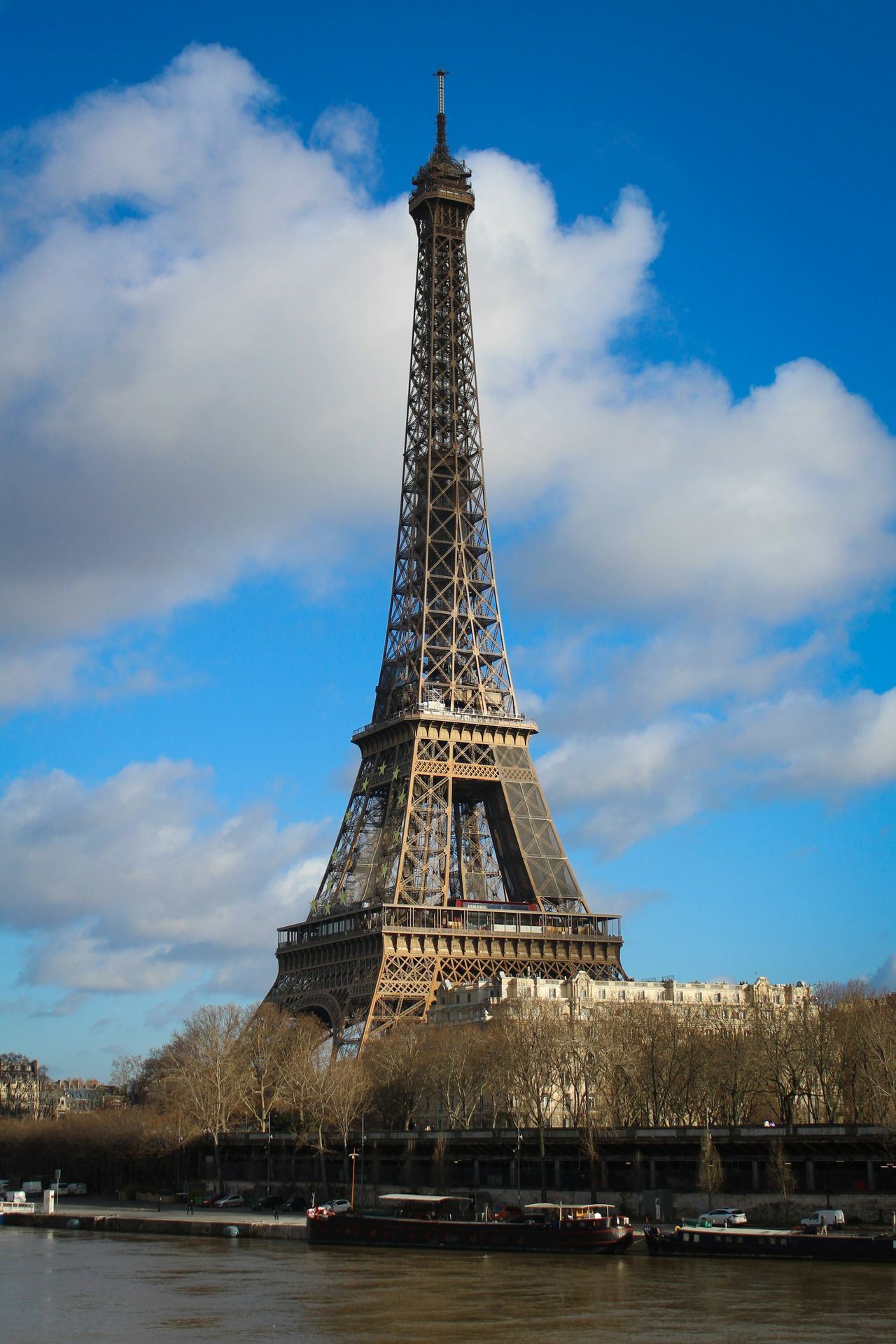 the eiffel tower towering over the city of paris